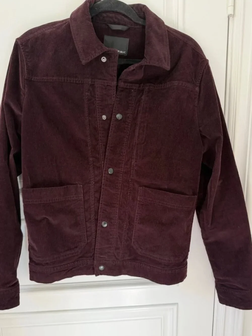 Banana Republic Italian Corduroy Shirt Jacket Wine - Medium